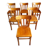 Set 6 chaises de bistrot 1950