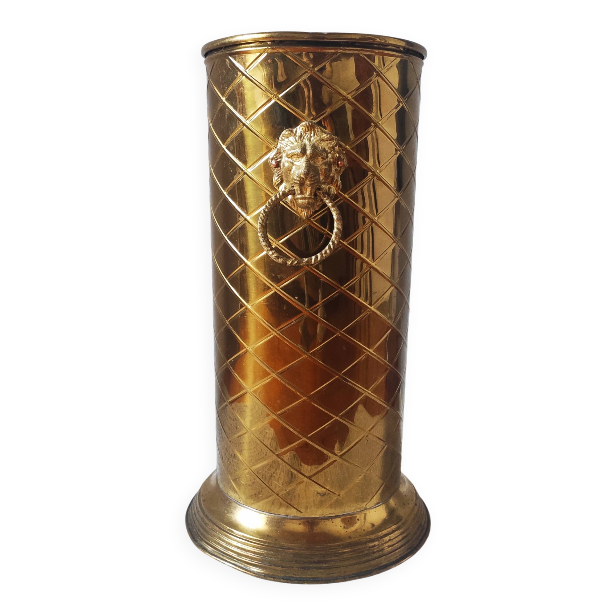 Vintage brass umbrella stand