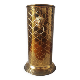 Vintage brass umbrella stand