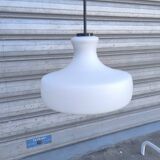 Scandinavian pendant light in white opaline glass