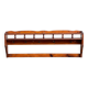 Solid wood wall shelf with 6 hooks coat rack