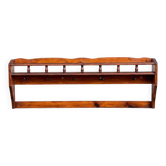 Étagère murale en bois massif avec porte manteau 6 crochets