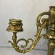 Old three-pointed bronze chandelier early twentieth century