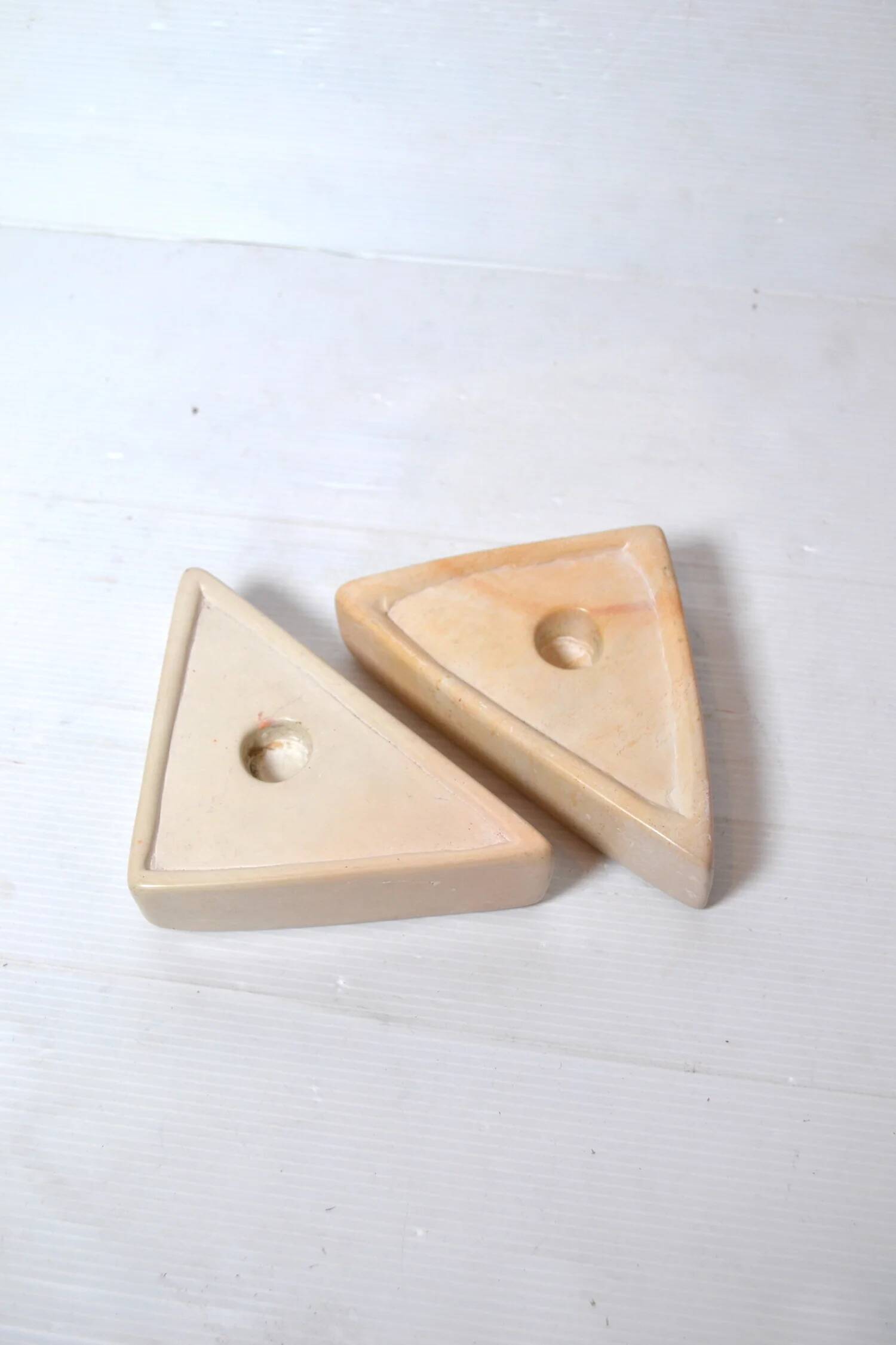 Designer stone candlesticks