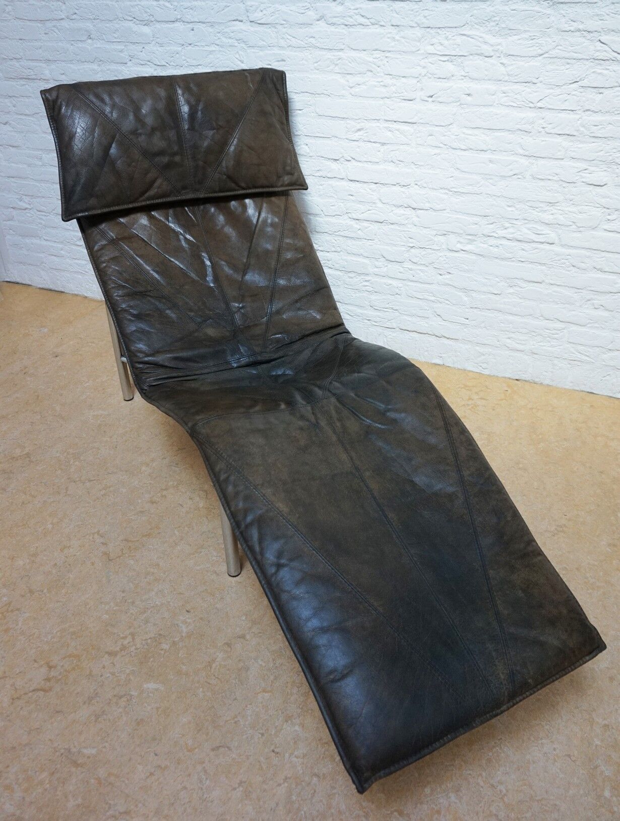 Swedish Leather Skye Lounge Chair by Tord Björklund for Ikea, 1970s