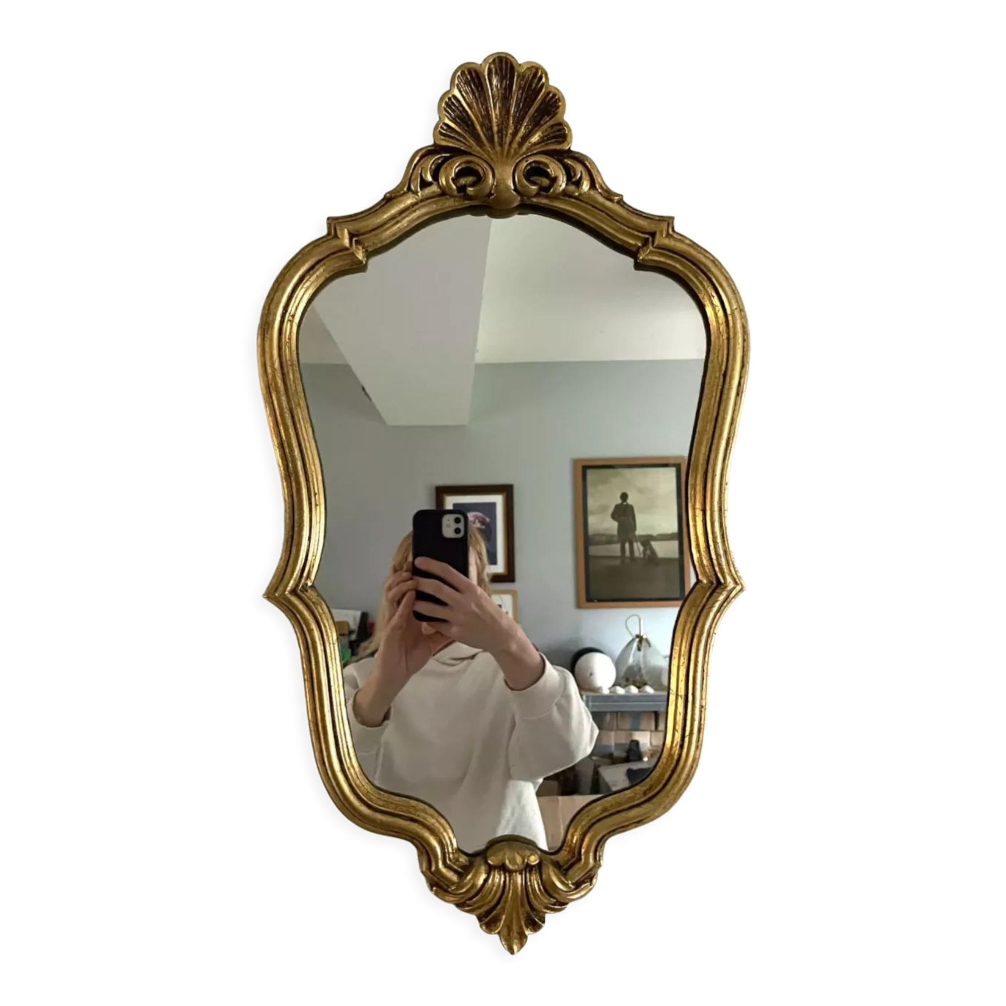 Vintage golden mirror