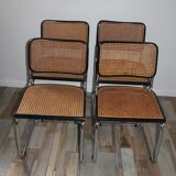 Lot of 4 chairs Marcel Breuer cesca B32