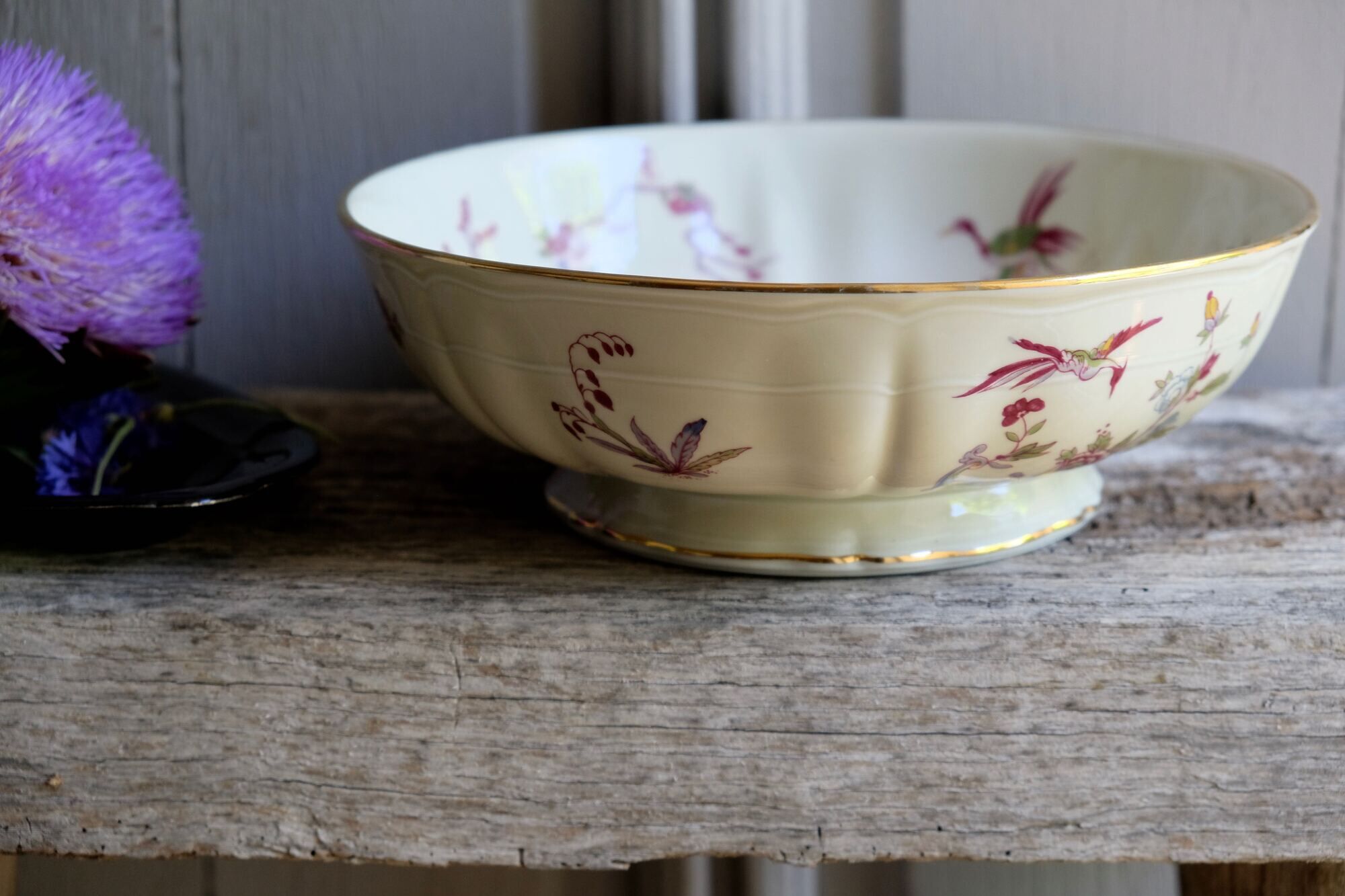 Flat porcelain bowl B & C Limoges L. Bernardaud & Cie France