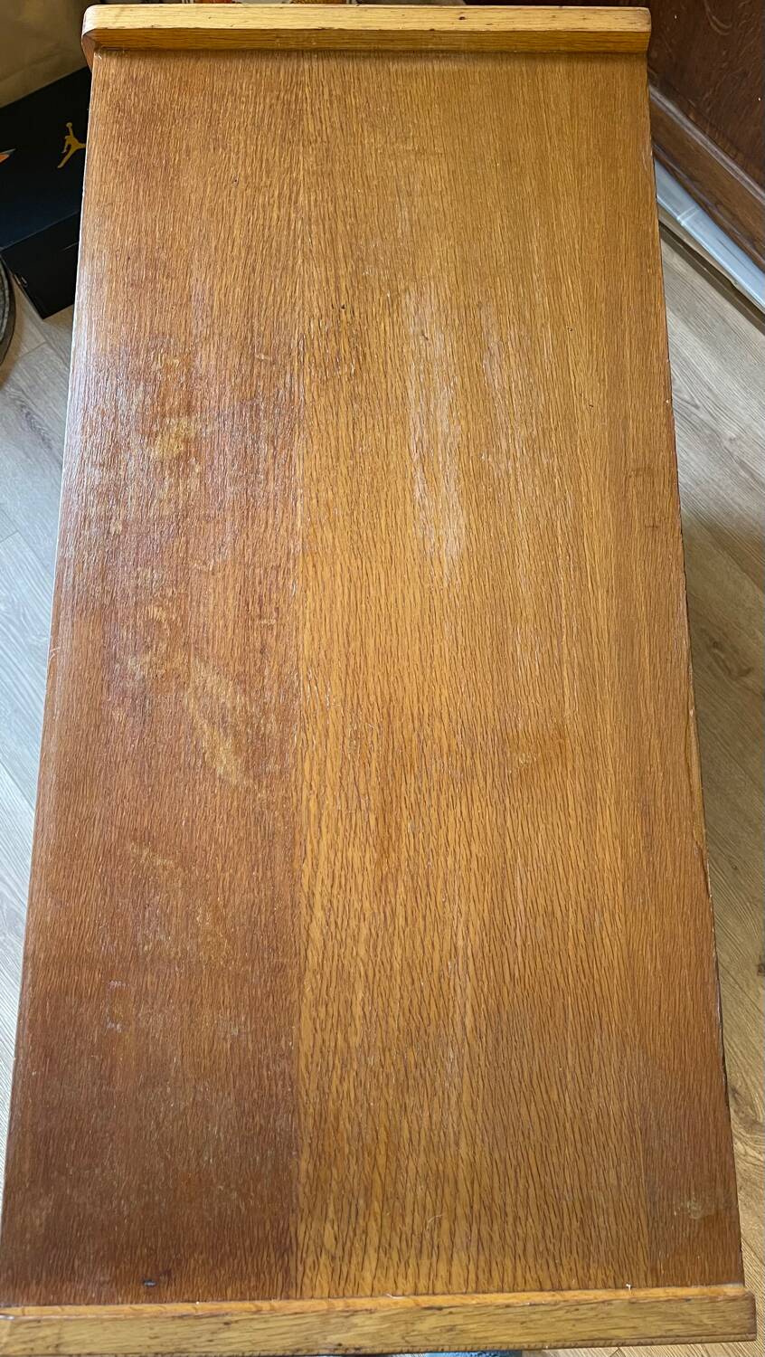 Commode vintage bois et rotin