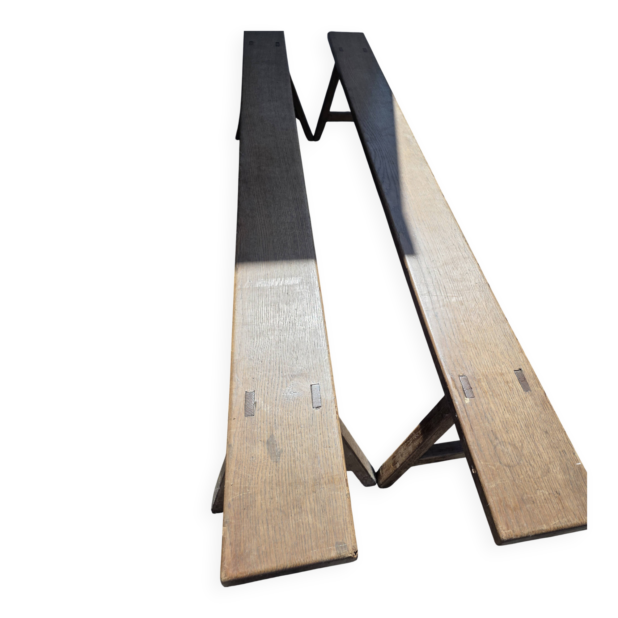 2 bancs en chêne