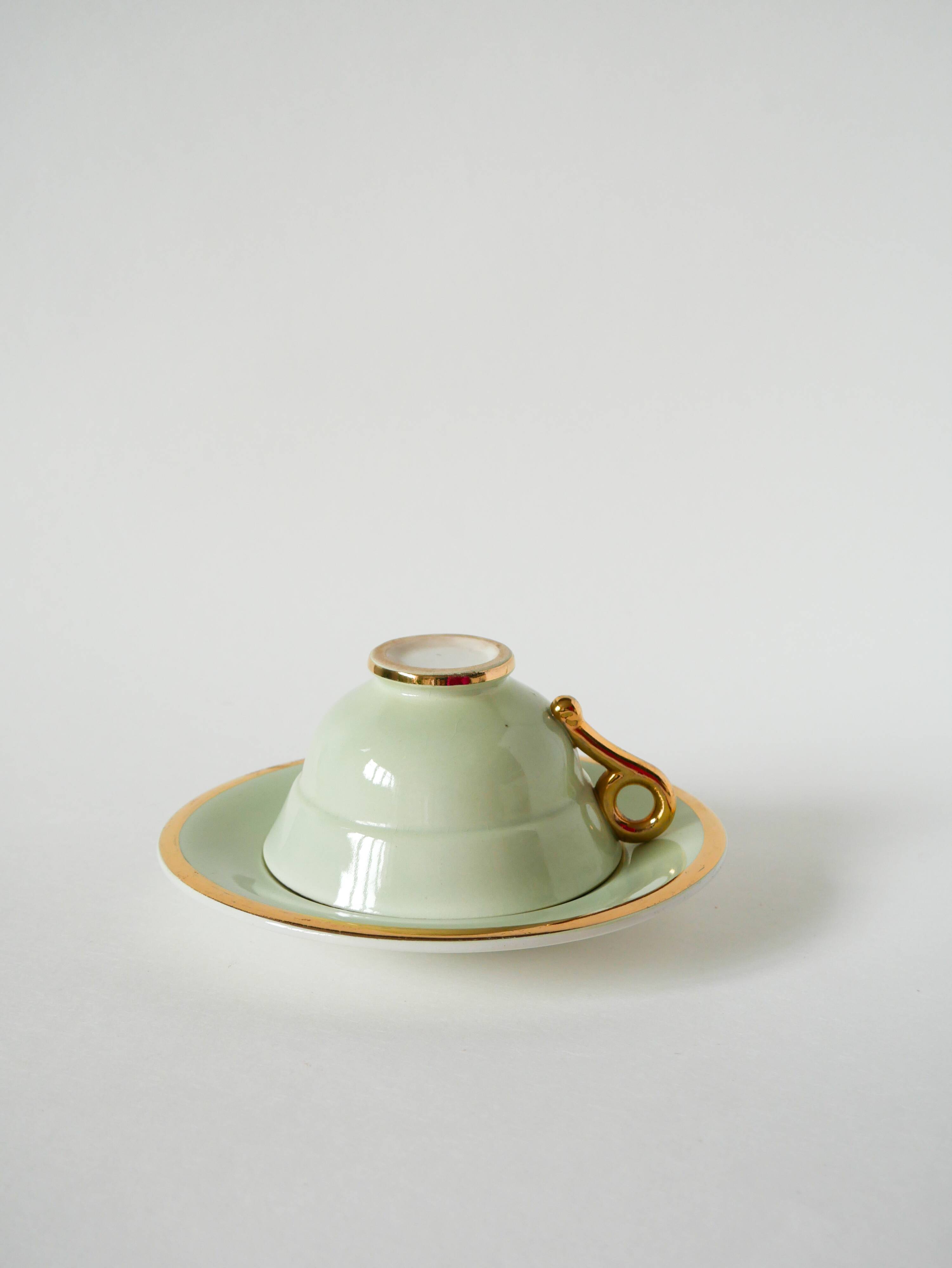 Mint Green and gold pastel lunch, 1950