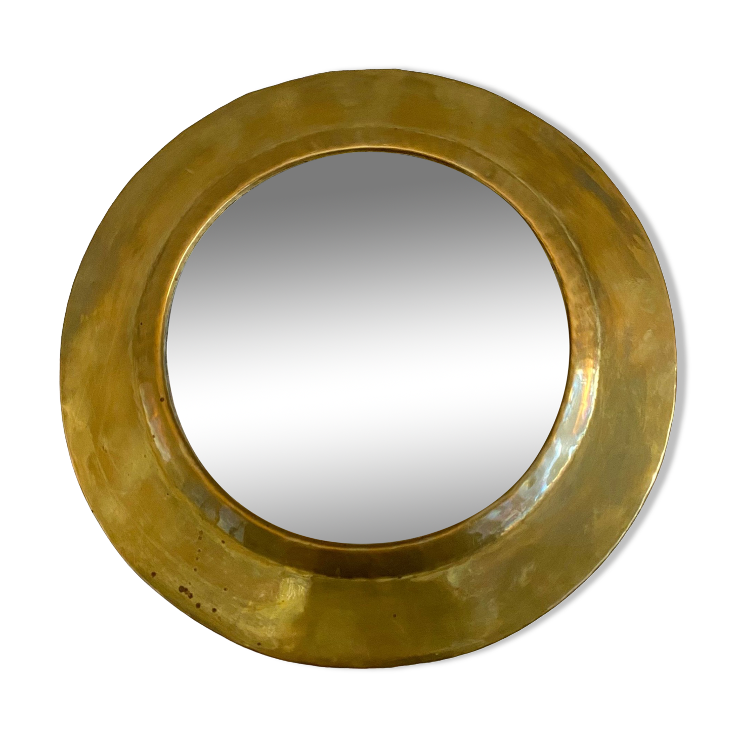 Round brass mirror 31 cm