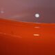 Hanging rises and drops vintage orange opaline