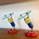 Pair of 90s multi-colored wall lights