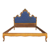 Cadre de lit bois doré style rocaille