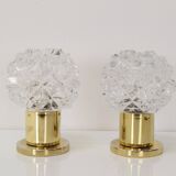 Pair of Design Table or Wall Lamps by Preciosa, Kamenicky Senov, Czechoslovakia, 1960's.