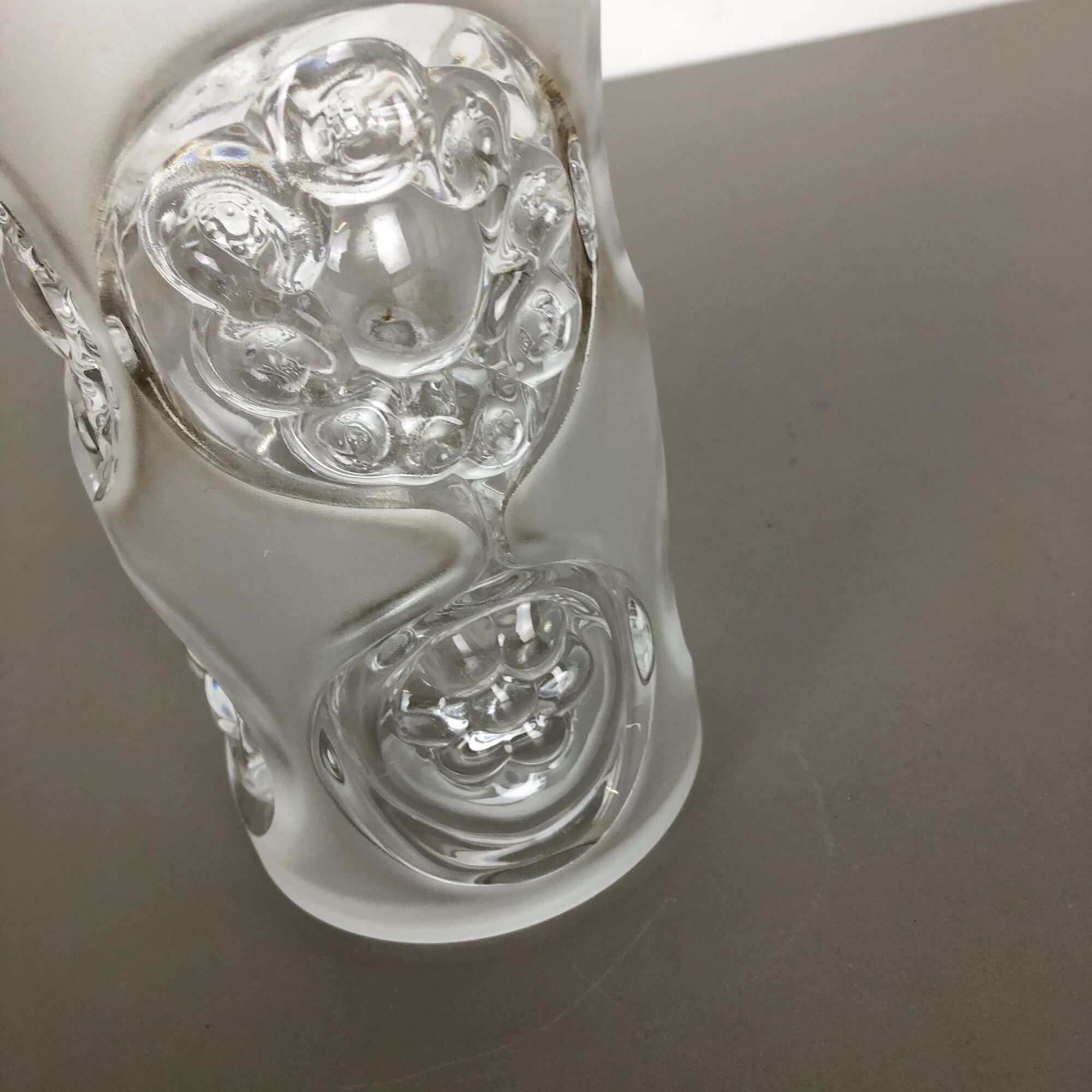 Hand blown "Brutalist" class vase by Peill and Putzler, Germany
