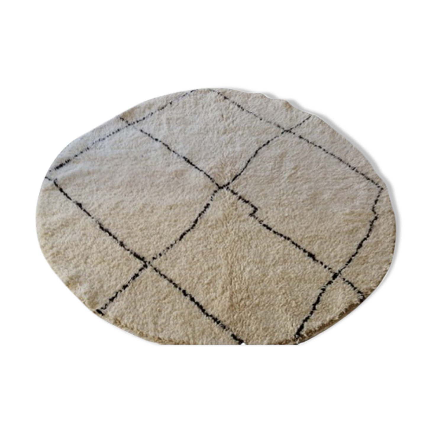 Round Berber carpet 140cm