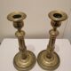 Deux  bougeoirs en cuivre vintage