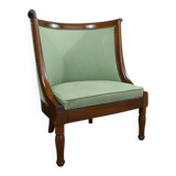 Mahogany Gondola Armchair, Empire Style – 19th Century