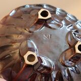 Saladier vintage ceramic fruit bowl decorates numbered grapes