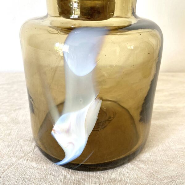 Carafe en verre soufflé Maure Vieil années 70
