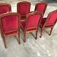 Suite de 6 chaises velours rouge Napoléon III