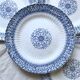 Sarreguemines ironstone dessert plates, "Embroidery" model