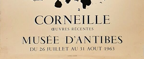 Affiche lithographique guillaume corneille - 1963