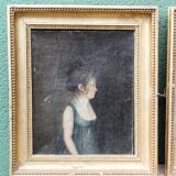 Pair of portraits, man, woman, early 19th century