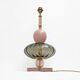 Pair of Geometric Murano Glass Table Lamps in Pink and Green,Sottsass Style