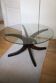 Table basse en verre et en bois