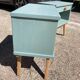 Pair of vintage bedside tables with compass feet/green