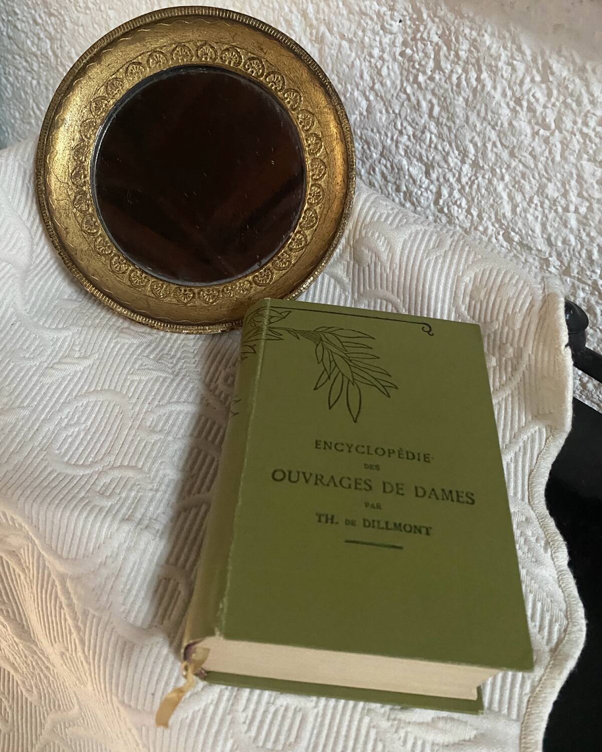 Small vintage wooden Venetian mirror