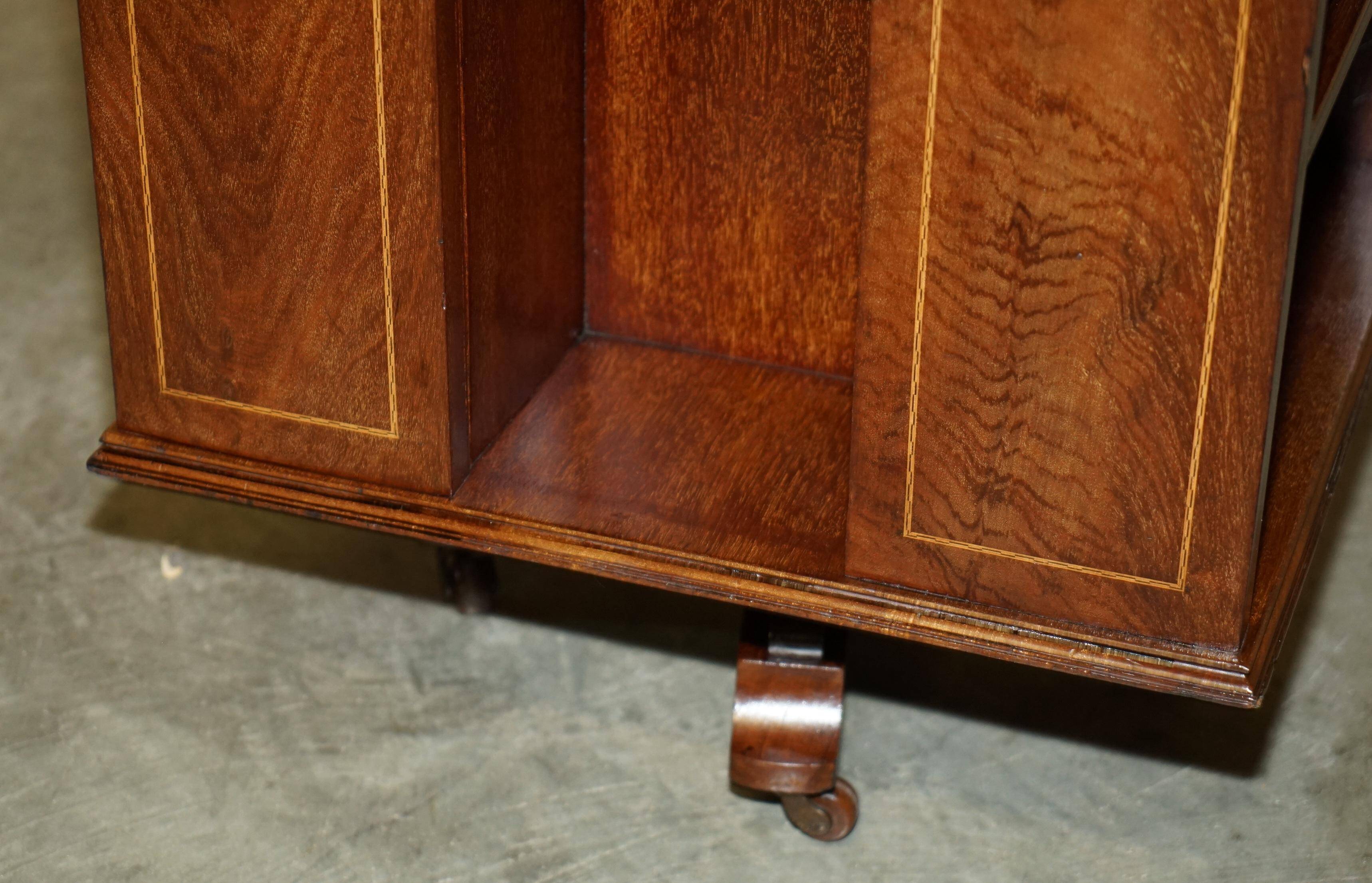 Art Nouveau Antique Rotating Library Table Liberty Style