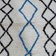 Tapis bérbere blanche décoré 250cmx150cm