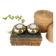 Duo de bougeoirs “boule” en laiton