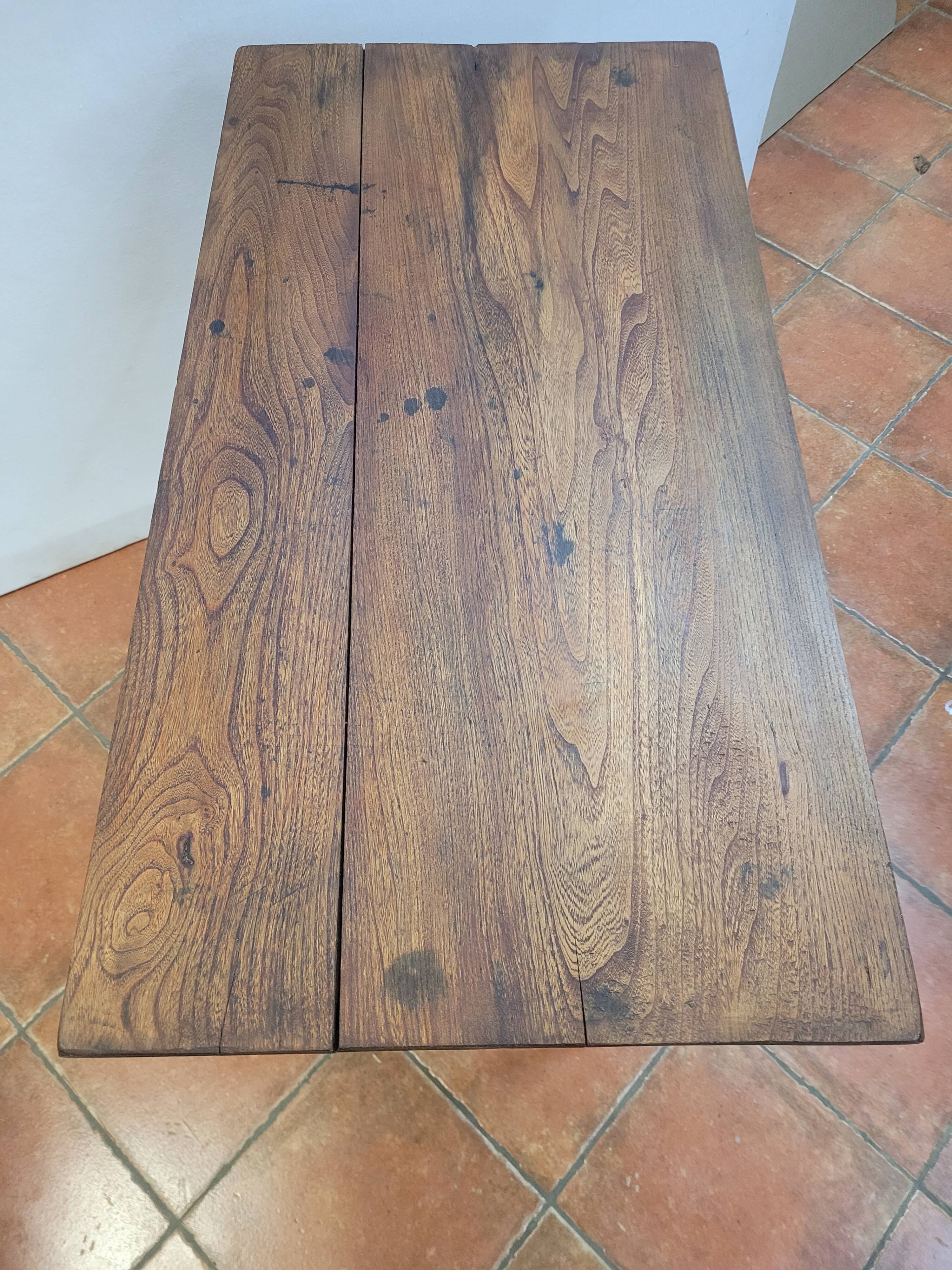 Old bistro table elm tray