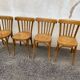 Set of 4 bistro chairs, curved backs