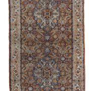 Vintage indian carpet tabriiz handmade 60cm x 177cm 1970s