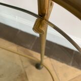 Golden brass and glass service