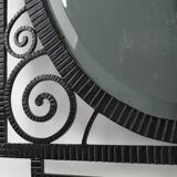 Art Deco Wrought Iron Mirror, France, 1925