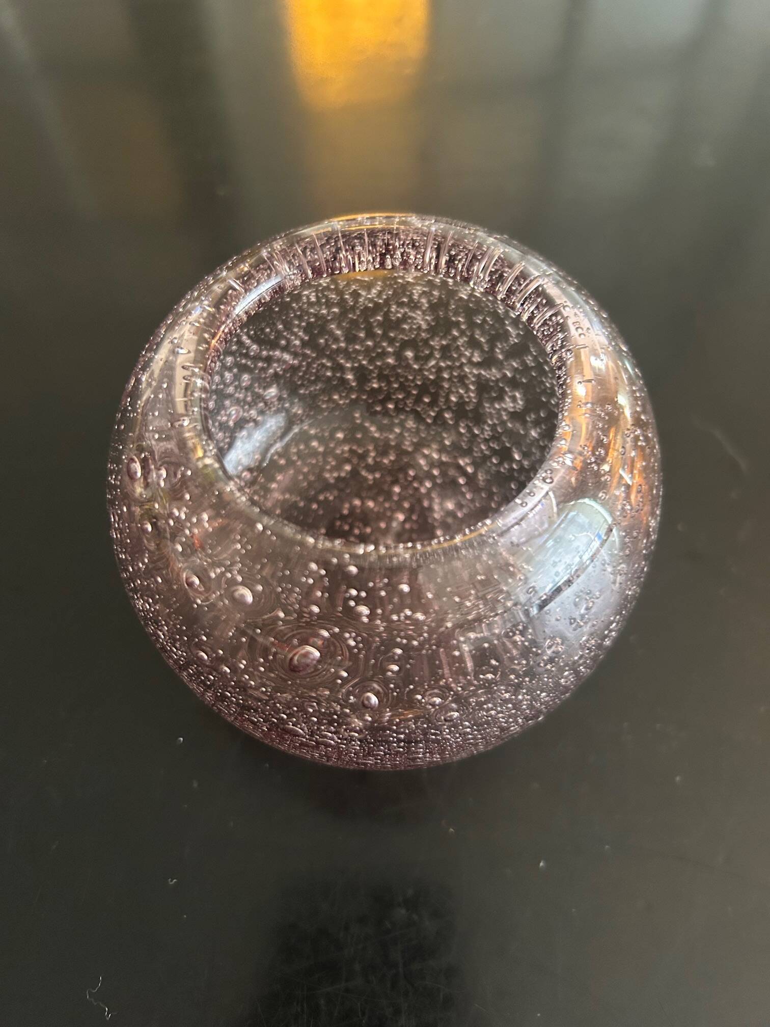 Biot glass tealight holder