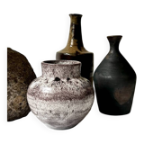 Glazed stoneware vase, Accolay FRANCE 1950