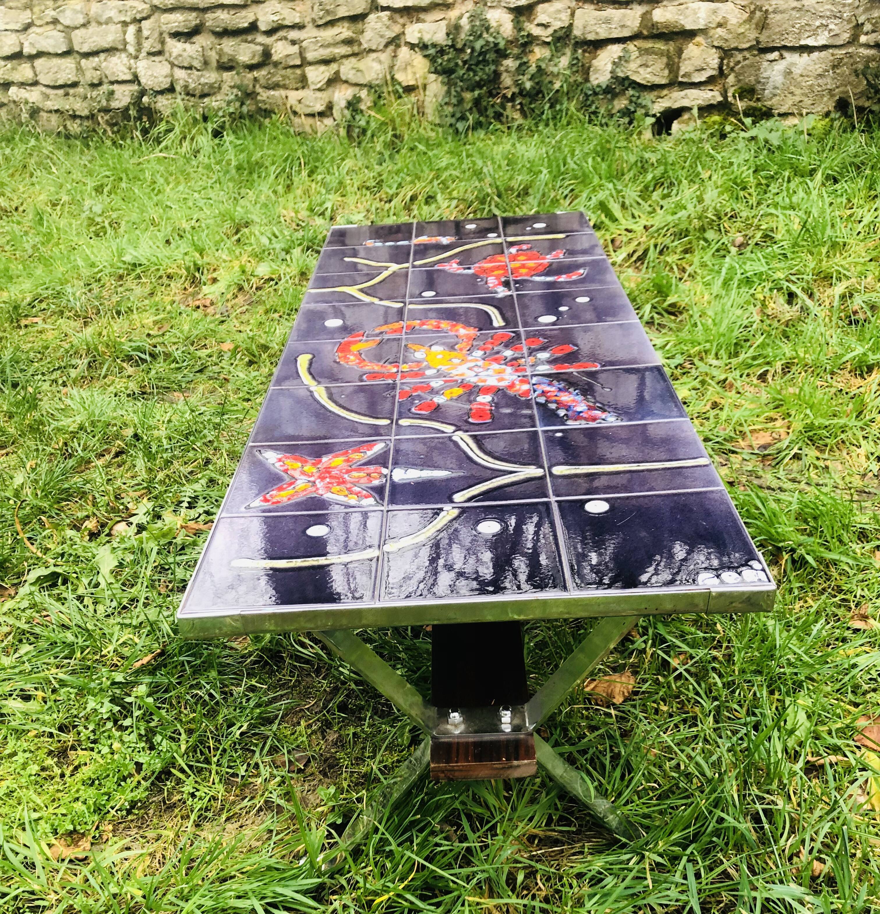 Coffee table Ceramic Adri 70s