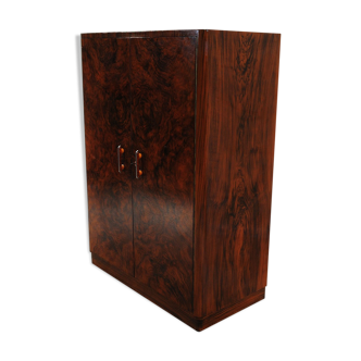 Mid century modernist walnut wardrobe, 1950´s, Czechoslovakia