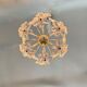 Mid-century crystal flower ceiling lamp, 1970s