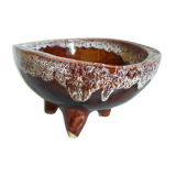 Ceramic tripod cup from accolay signed vintage