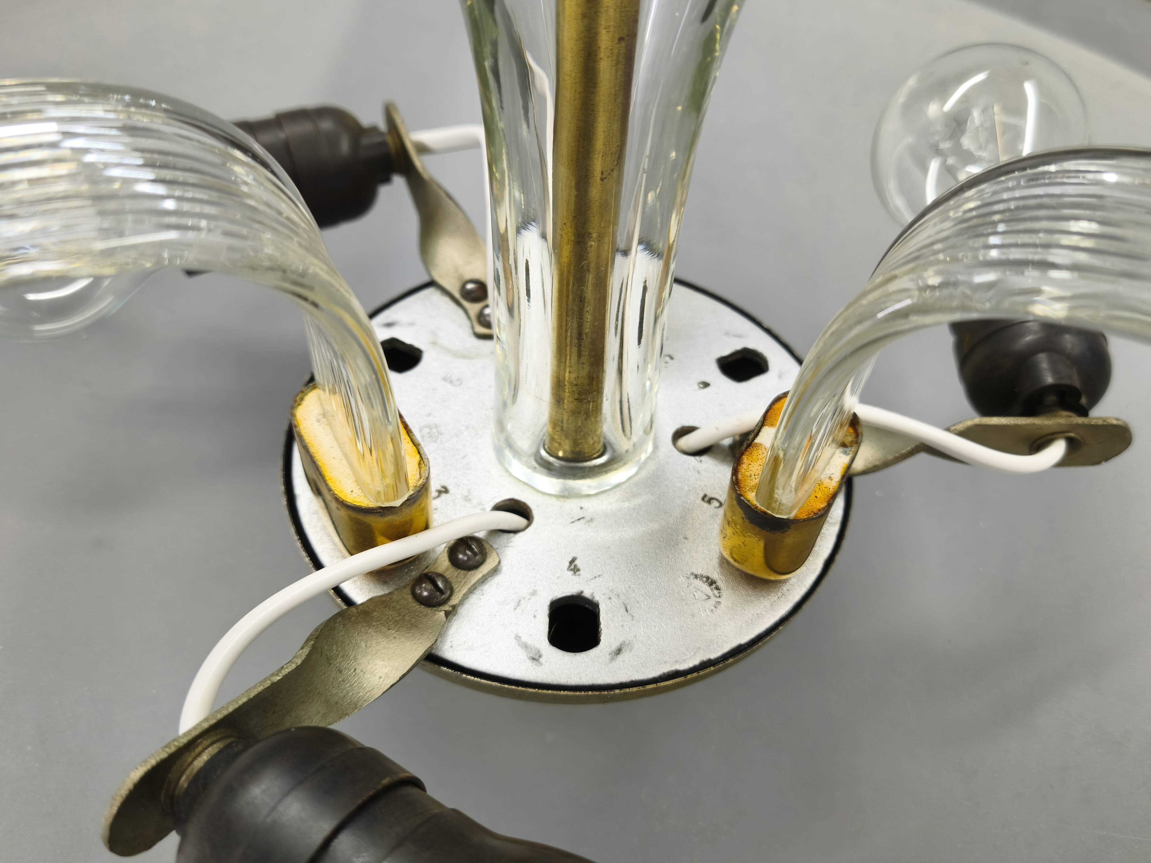 Art Deco lustre produced in Czechoslovakia during the 1940s.