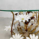Table basse en laiton 'flowers' Hollywood regency